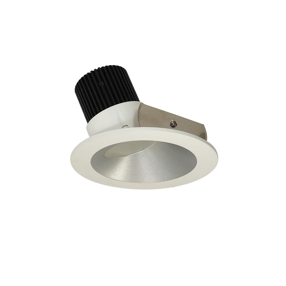 4" Iolite LED Round Wall Wash, 1000lm / 14W, 3000K, Haze Reflector / Matte Powder White Flange