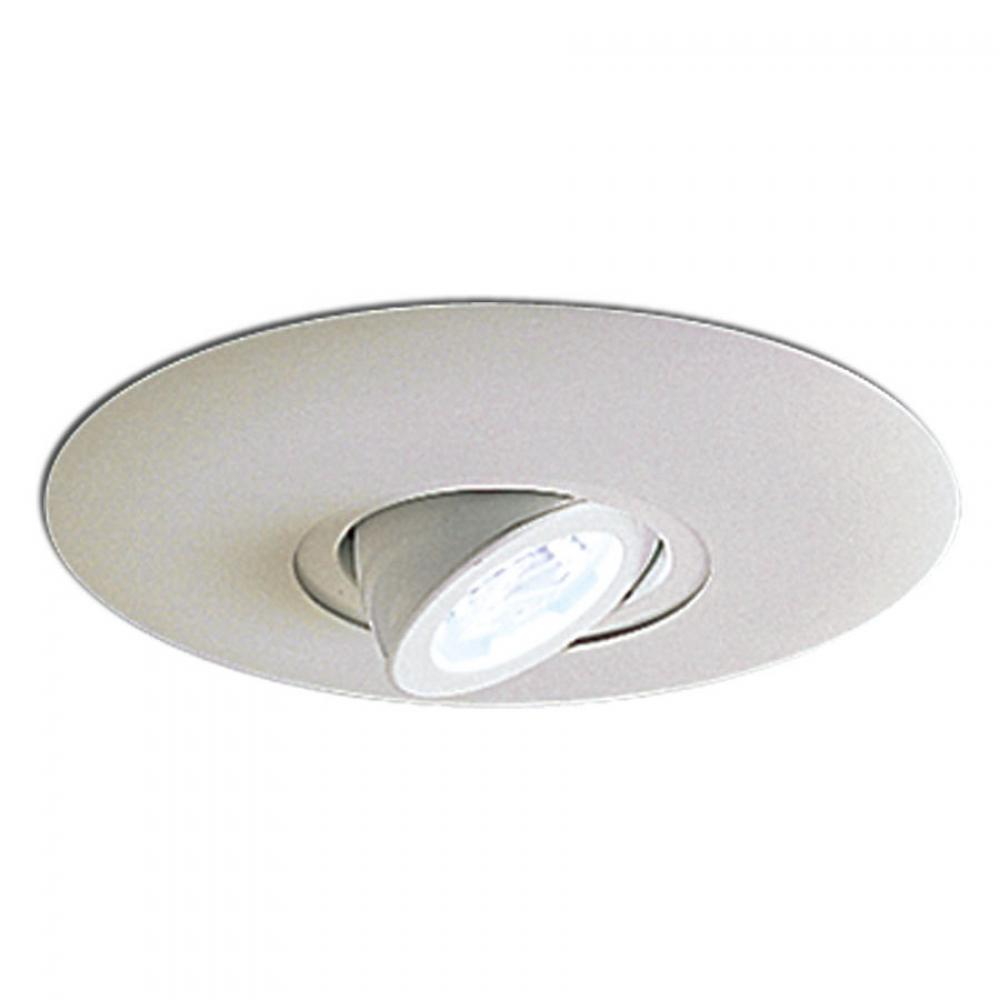 6" Surface Adjustable Round Spot w/ Metal Trim, White