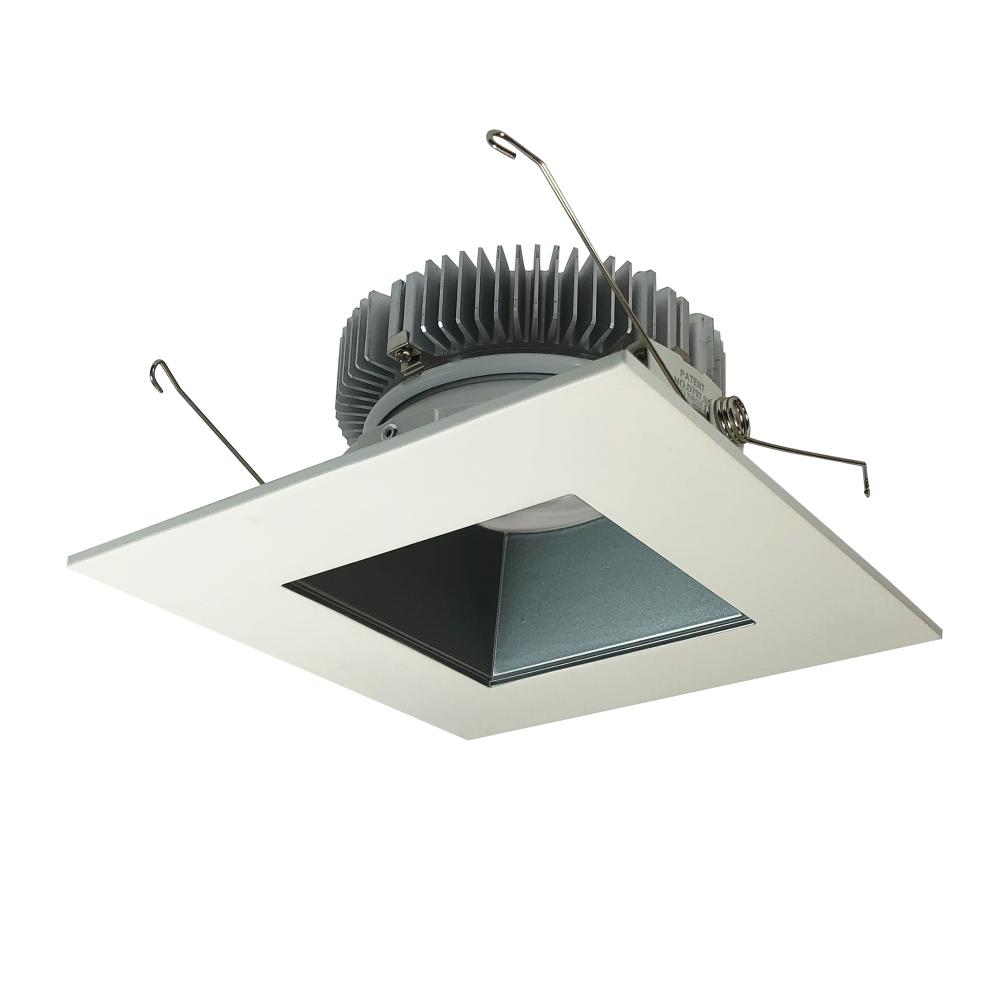 6" Cobalt Dedicated High Lumen Square/Square, 2000lm, Comfort Dim, Pewter Reflector / White