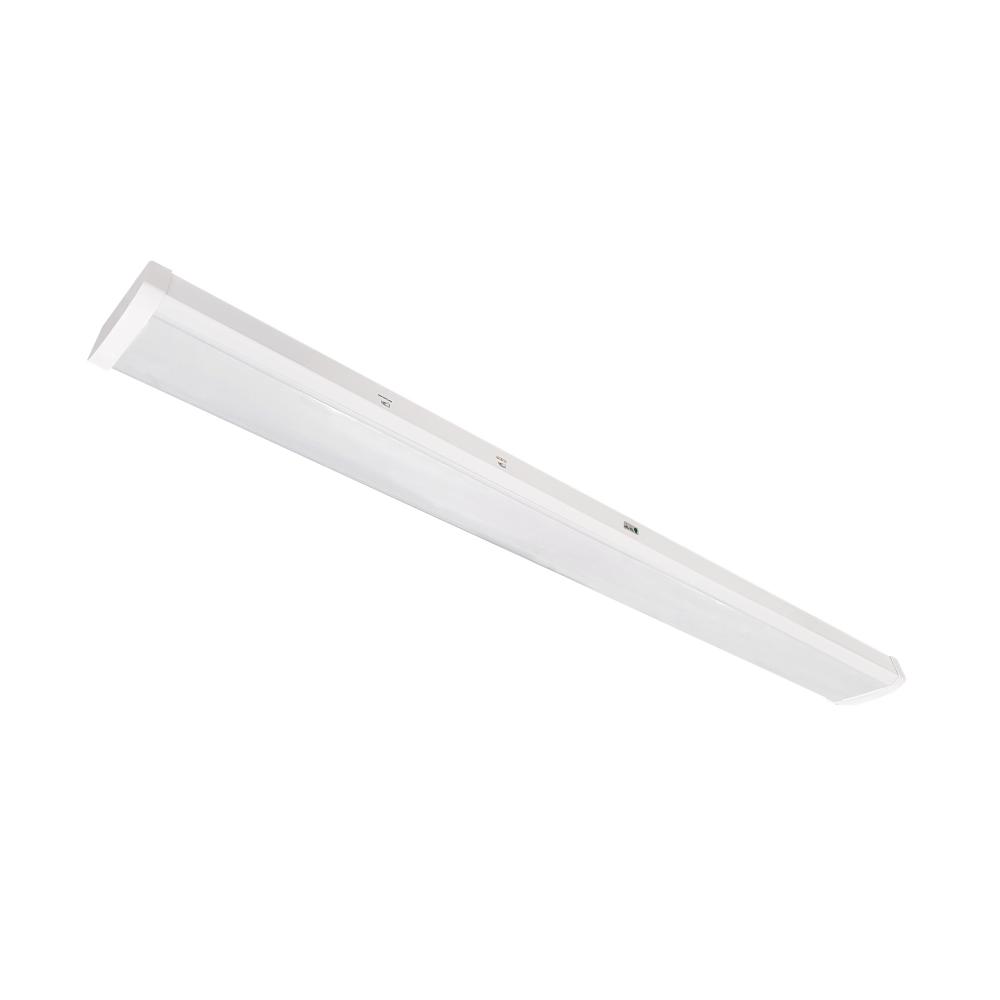 4' LED Wraparound with Selectable Lumens & CCT, White Finish, Integral Motion Sensor & Emergency