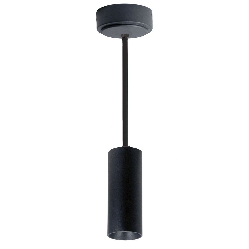 2" iLENE 36" Stem Mount Mini Cylinder, 1000lm, 15W, 3000K, Black, 120V Triac/ELV Dimming