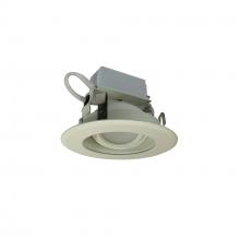 Nora NLCBC-46927XWWEM - 4" Cobalt Adjustable LED Retrofit, 1000lm / 12W, 2700K, White Reflector / White Flange,