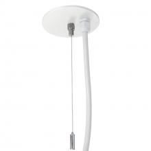 Nora NLIN-PCCW/20 - 20' Pendant & Power Mounting Kit for L-Line Direct Series, White Finish