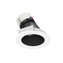 Nora NPR-4RSLACDXBMPW - 4" Pearl LED Round Adjustable Slot Retrofit, 750lm / 12W, Comfort Dim, Black Reflector / Matte