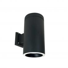 Nora NYLD2-6W10130BWB/PEM - 6" Cobalt Wall Mount Cylinder, Black, 1000L, 3000K, Black/White Reflector, 120V Triac/ELV