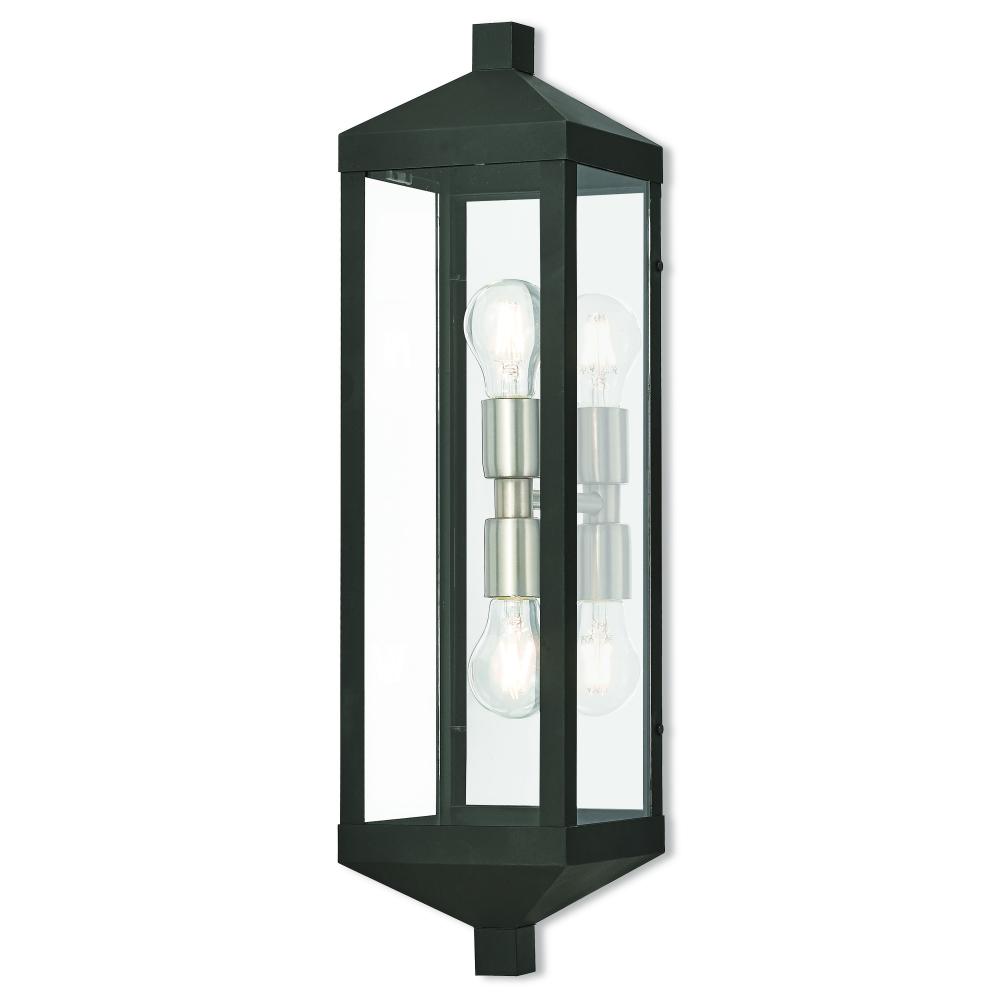 2 Lt BK Outdoor Wall Lantern