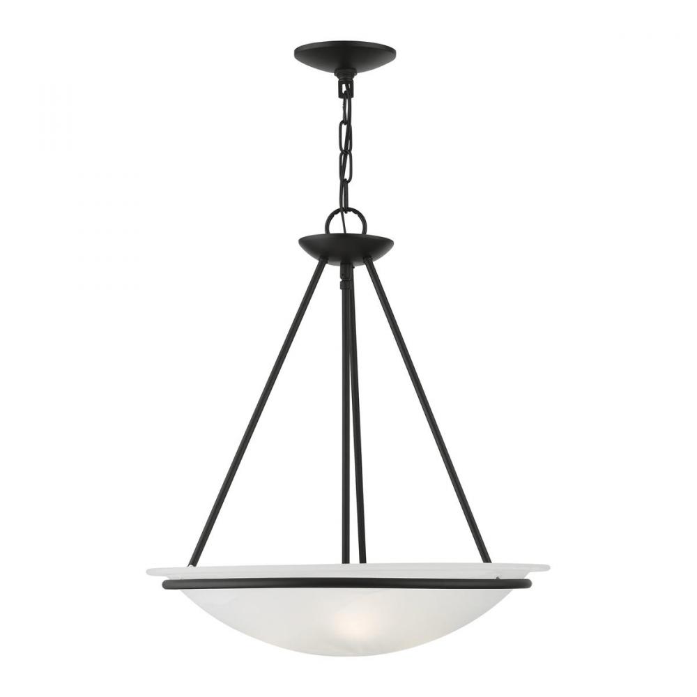 Black 3-Light Pendant Chandelier