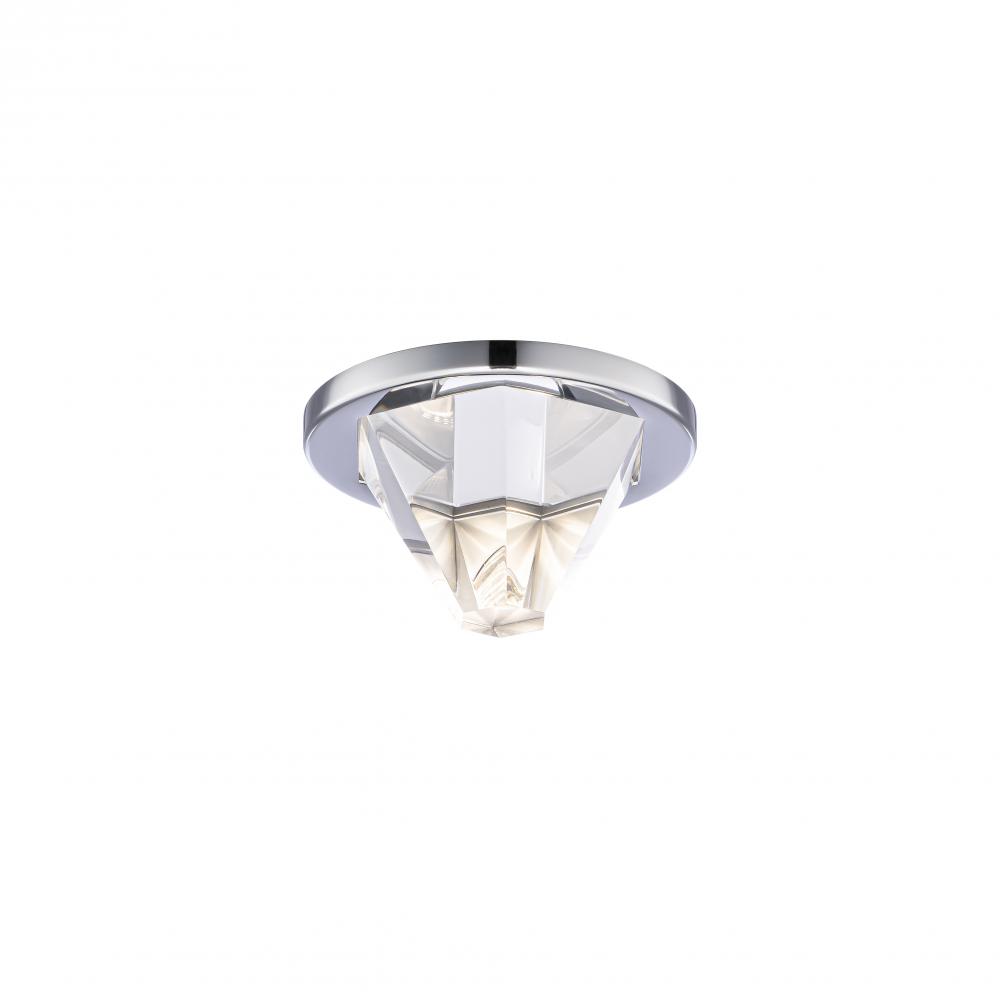 Arles 4in LED 3000K/3500K/4000K 120V-277V Recessed Light in Polished Chrome