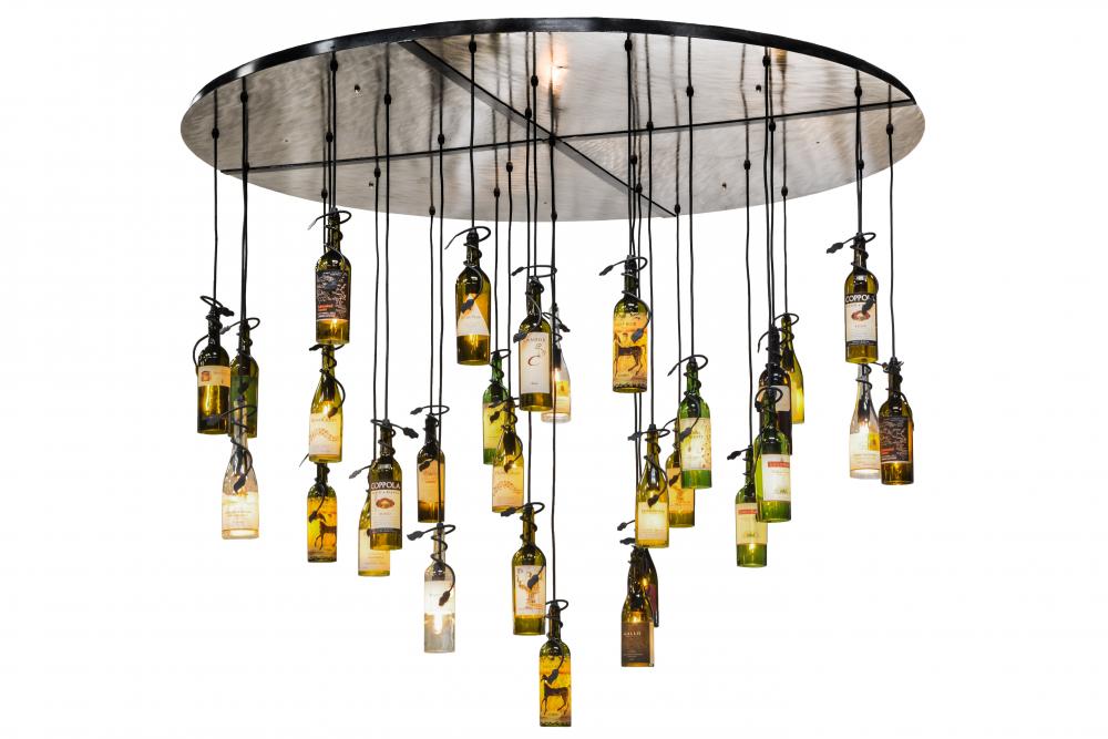 72"W Tuscan Vineyard 30 Wine Bottle Cascading Pendant