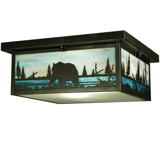 16"Sq Bear Creek Flushmount