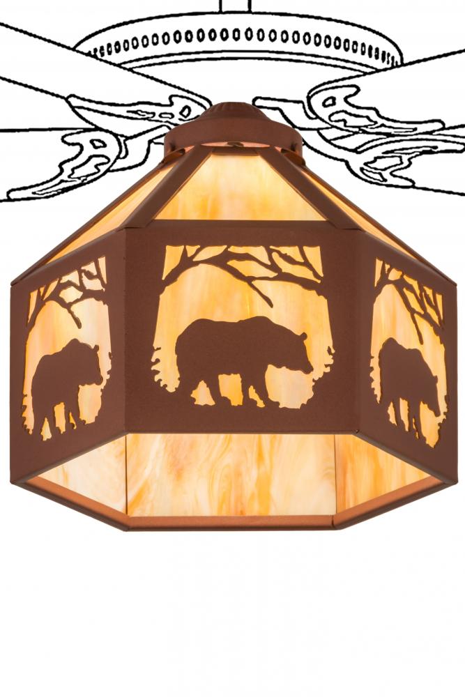 13"W Lone Bear Fan Light