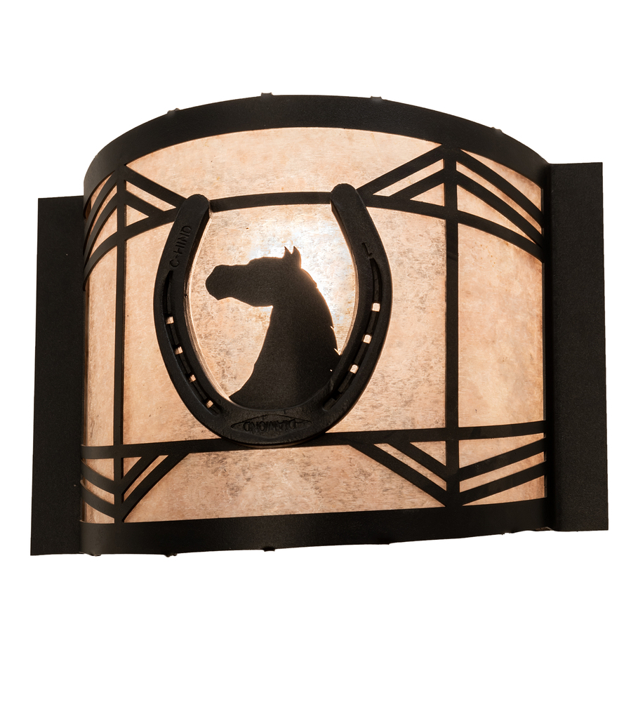 12" Wide Horseshoe Wall Sconce