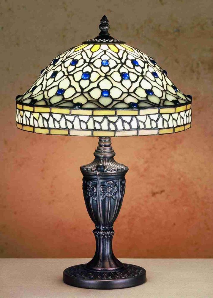 10" High Jeweled Quatrefoil Accent Lamp