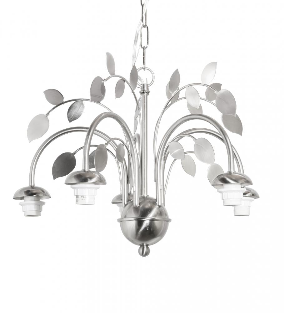 SILVER LEAF 5 LIGHT CHANDELIER