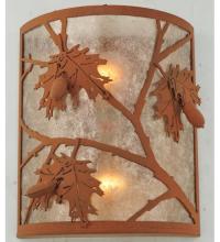 Meyda Blue 110931 - 10" Wide Oak Leaf & Acorn Wall Sconce