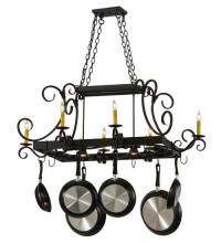 Meyda Blue 120275 - 50" Long Caiden 6 Light Pot Rack