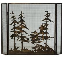 Meyda Blue 124964 - 51" Wide X 40.5" High Tall Pines Fireplace Screen