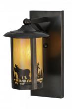 Meyda Blue 150579 - 8"W Fulton Moose Creek Solid Mount Wall Sconce