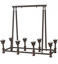 Meyda Blue 173330 - 36"L Cafe Noir 8 LT Oblong Chandelier Hardware