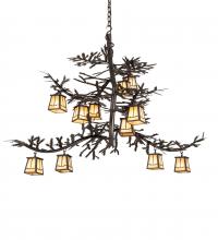 Meyda Blue 218578 - 48" Long Pine Branch 12 Light Chandelier