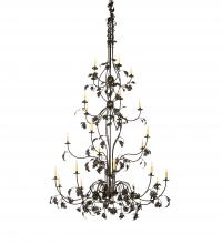 Meyda Blue 221298 - 72" Wide Oak Leaf 25 Light Chandelier