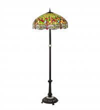 Meyda Blue 228851 - 62" High Tiffany Hanginghead Dragonfly Floor Lamp