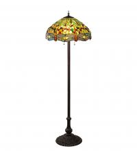 Meyda Blue 229131 - 62" High Tiffany Hanginghead Dragonfly Floor Lamp