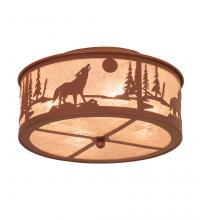 Meyda Blue 243533 - 18" Wide Wolf on the Loose Flushmount