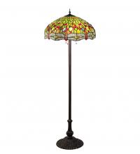 Meyda Blue 36501 - 62" High Tiffany Hanginghead Dragonfly Floor Lamp