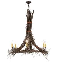 Meyda Blue 67729 - 36"W Twigs 6 LT Chandelier