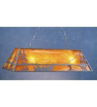 Meyda Blue 82887 - 48" Long Trout & Fisherman Oblong Pendant