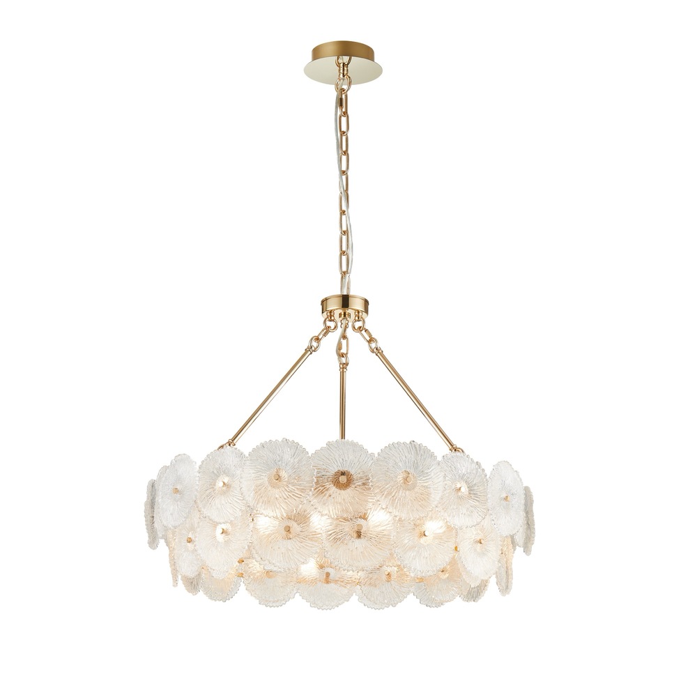 Bloom Collection 18-Light 31.5" Chandelier Brass