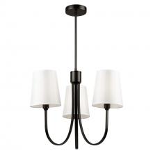 Artcraft SC13333BK - Rhythm 3 Light Chandelier Black