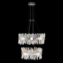 Anzalone Electric and Lighting Items 030256-010 - Glacier 25 + 32 Inch 2 Tier LED Round Pendant