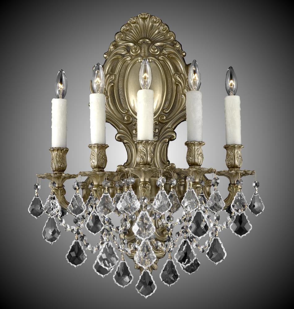 5 Light Fleur-De-Lis Large Wall Sconce