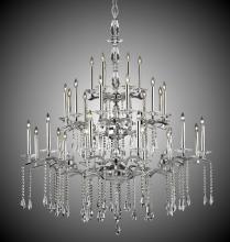 American Brass & Crystal CH5545-G-32G-36G-ST - 6+12+18 Light Three Tier Kaya Chandelier