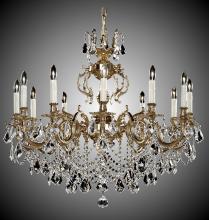 American Brass & Crystal CH9579-A-01G-PI - 12 Light Rosetta Chandelier