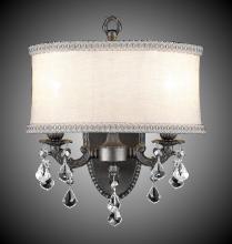 American Brass & Crystal WS6532-ALN-01G-PI-GL - 2 Light Llydia Wall Sconce