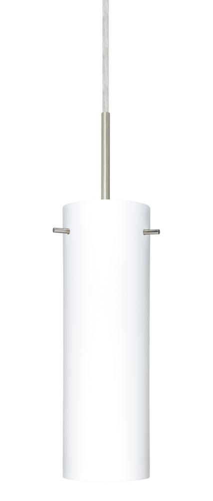 Besa Copa Pendant Satin Nickel Opal Matte 1x50W Candelabra