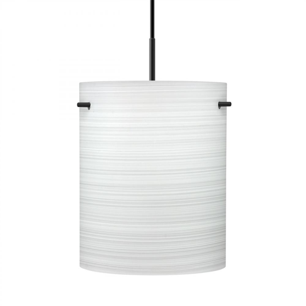 Besa Tamburo 8 Pendant, Chalk, Black Finish, 1x11W LED