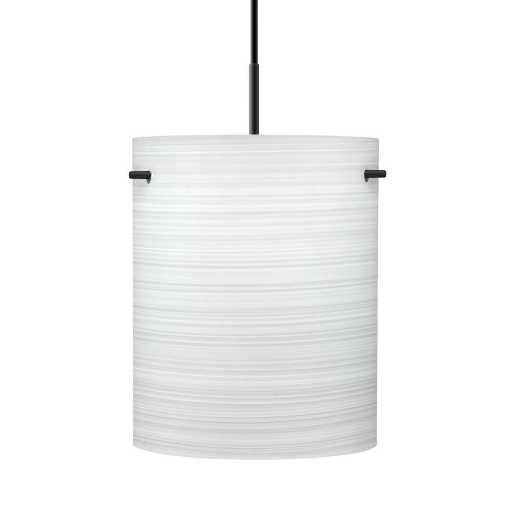 Besa Tamburo 8 Pendant, Chalk, Black Finish, 1x11W LED