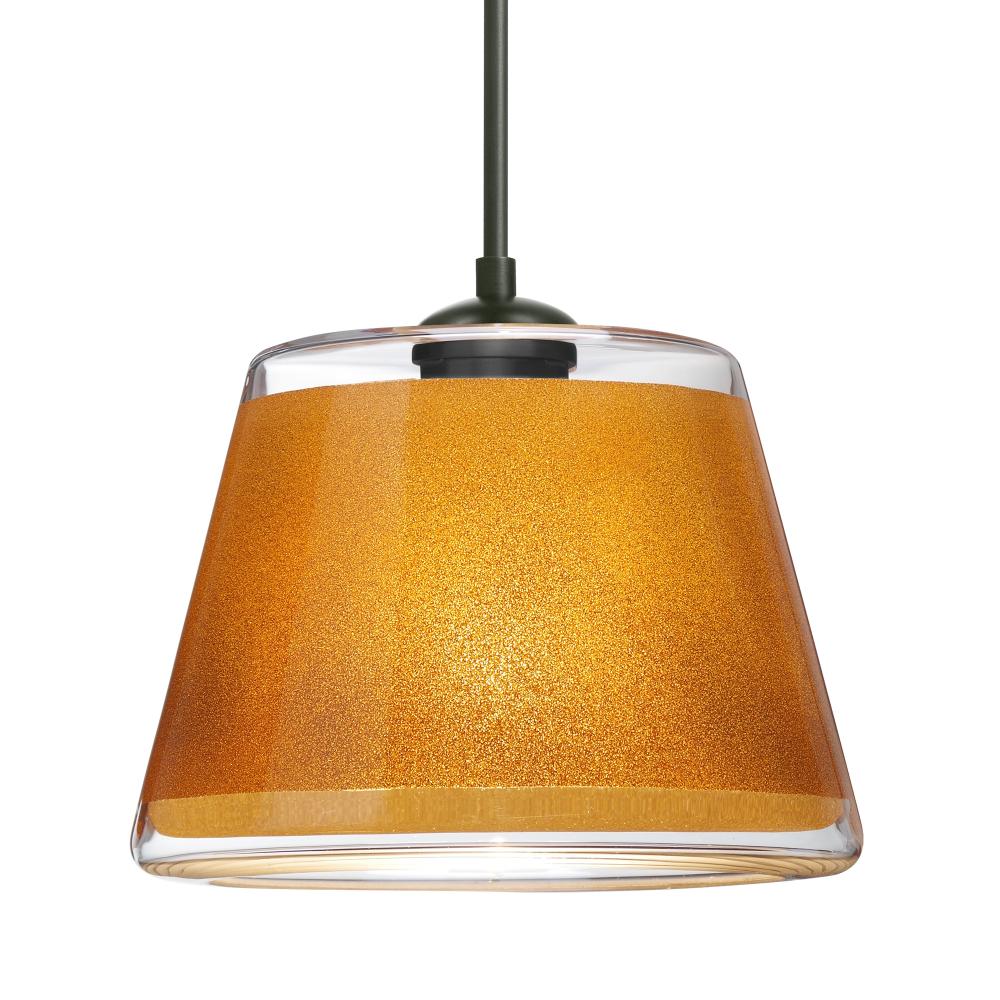 Besa Pendant Pica 9 Black Gold Sand 1x9W LED