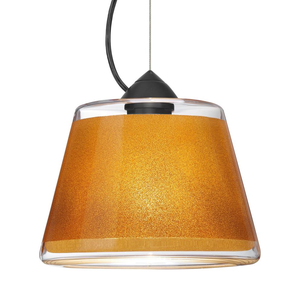 Besa Pica 9 Pendant 1Kx Gold Sand Black 1x9W LED