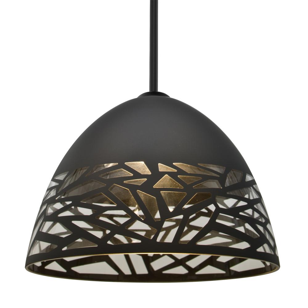 Besa Kiev Stem Pendant, Black, Black Finish, 1x9W LED