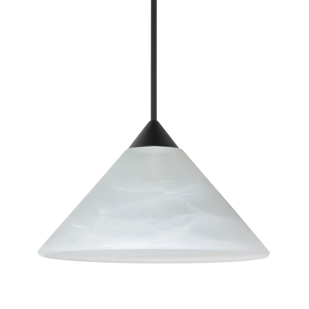 Besa Pendant Kona, Black Finish, Marble 1x5W LED