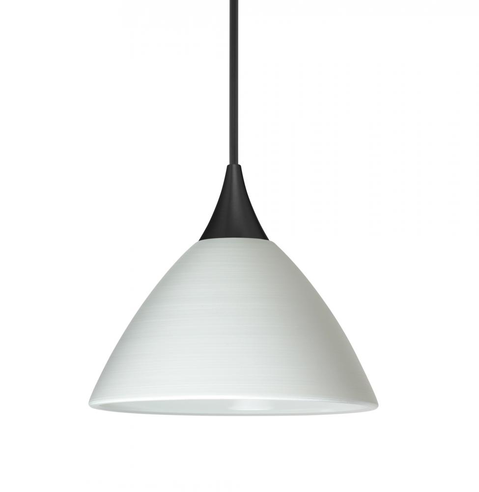 Besa Pendant Domi, Black Finish, Chalk 1x6W LED