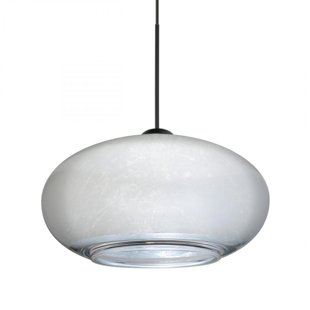 Besa Pendant Brio 7, Black Finish, Silver Foil 1x6W LED