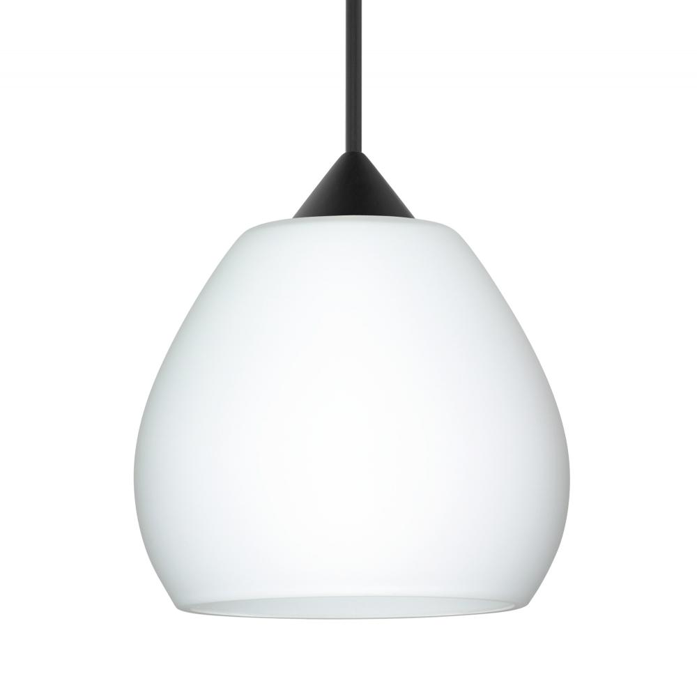 Besa Pendant Tay Tay, Black Finish, Opal Matte 1x5W LED