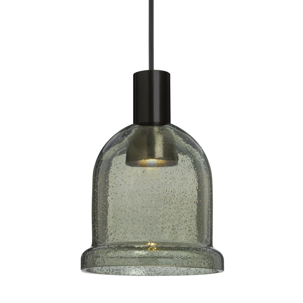 Besa Kiba Pendant, Moss Bubble, Black Finish, 1x3W LED