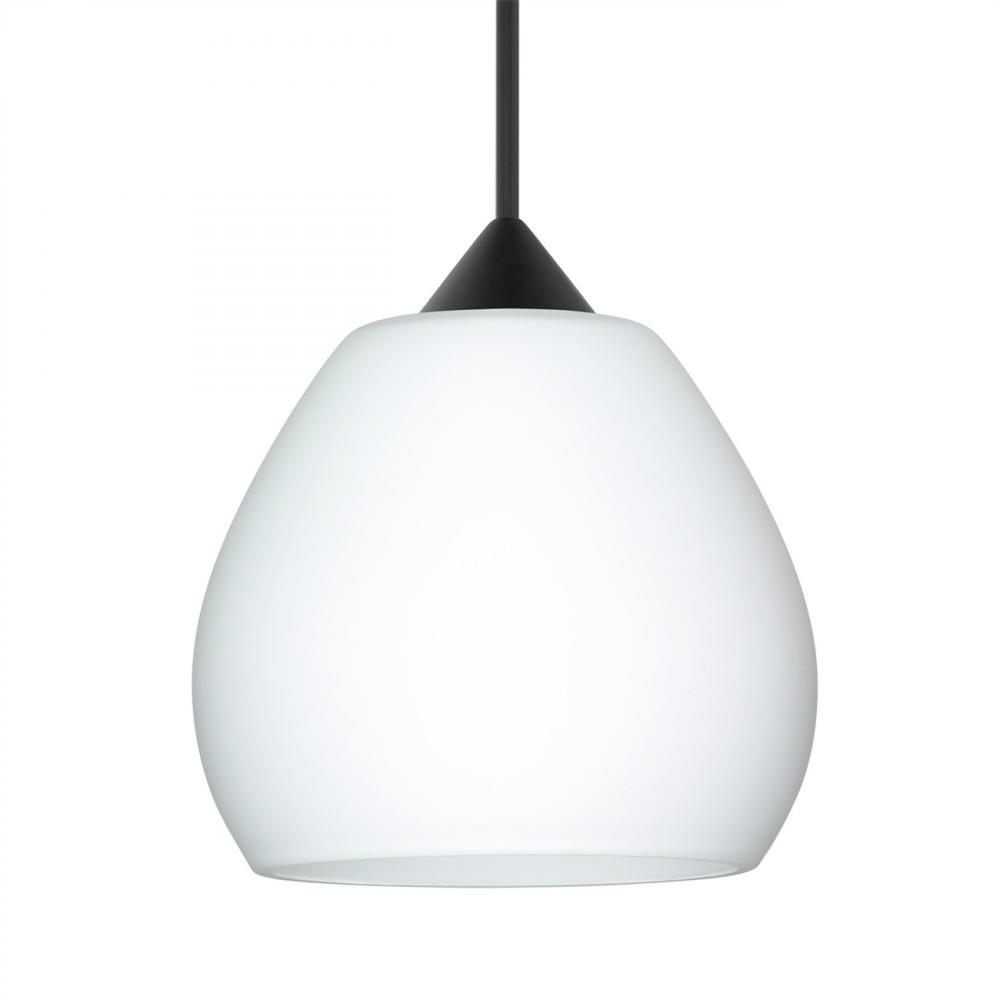 Besa Pendant Tay Tay, Black Finish, Opal Matte 1x5W LED